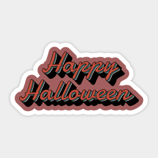 vintage retro halloween typography Sticker